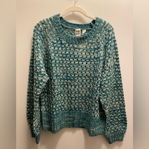 Roxy Women's Teal Patterned Sweater
